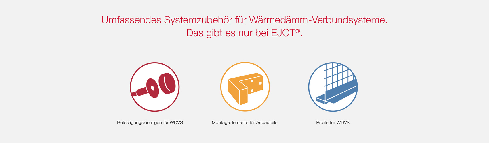 Umfassendes Systemzubehör für Wärmedämm-Verbundsysteme. Das gibt es nur bei EJOT®.